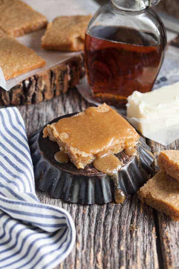 Rich, sweet and gooey, maple brown butter blondies are an easy treat and a little different than your usual chocolate. 