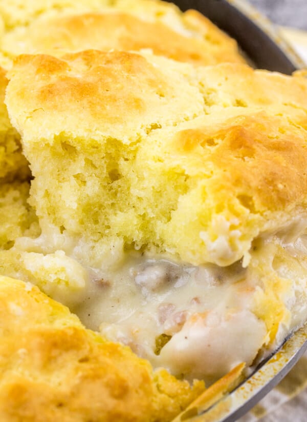 Biscuits and Gravy Skillet {A Delicious Breakfast, Lunch or Dinner Recipe}