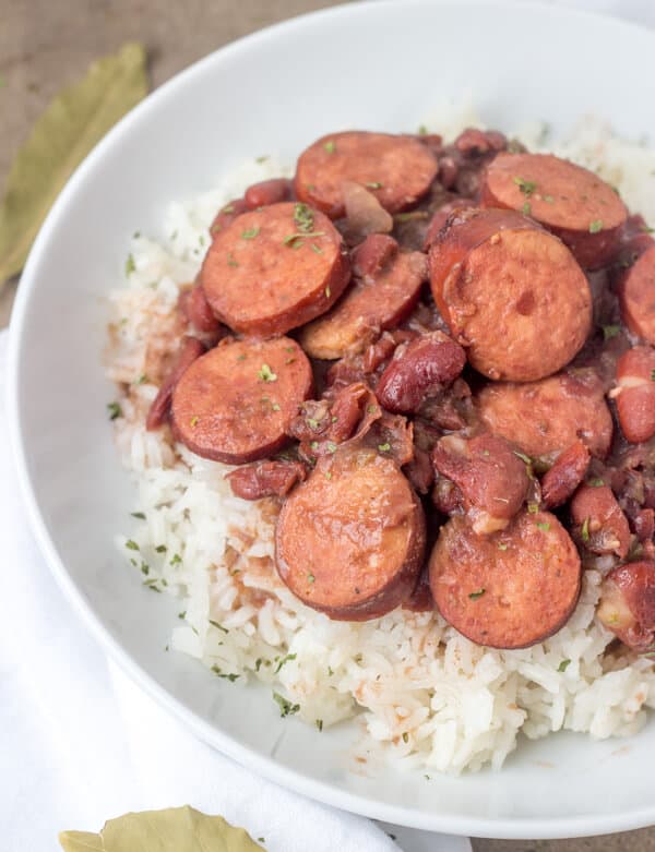 Slow Cooker Red Beans and Rice - Tornadough Alli