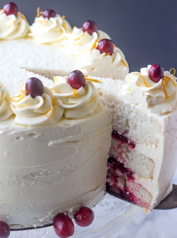 Cranberry Orange Layer Cake