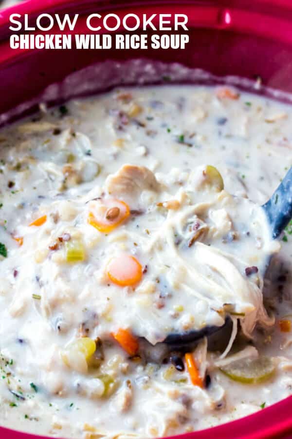 Chicken Wild Rice Soup  Slow Cooker or Instant Pot Recipe