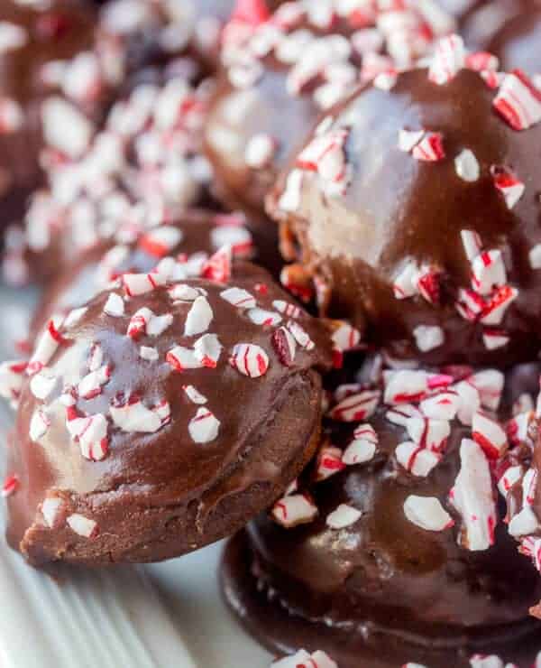 Chocolate Peppermint Donut Holes