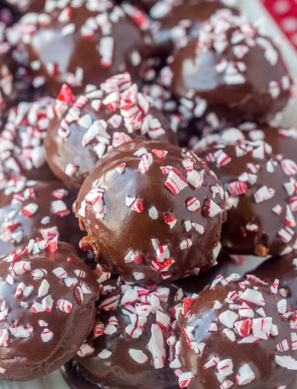 Chocolate Peppermint Donut Holes