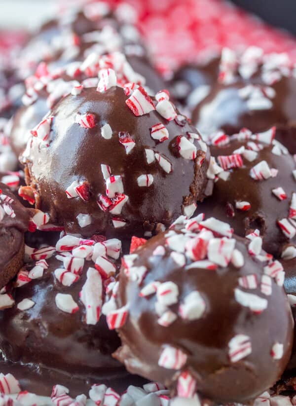 Chocolate Peppermint Donut Holes