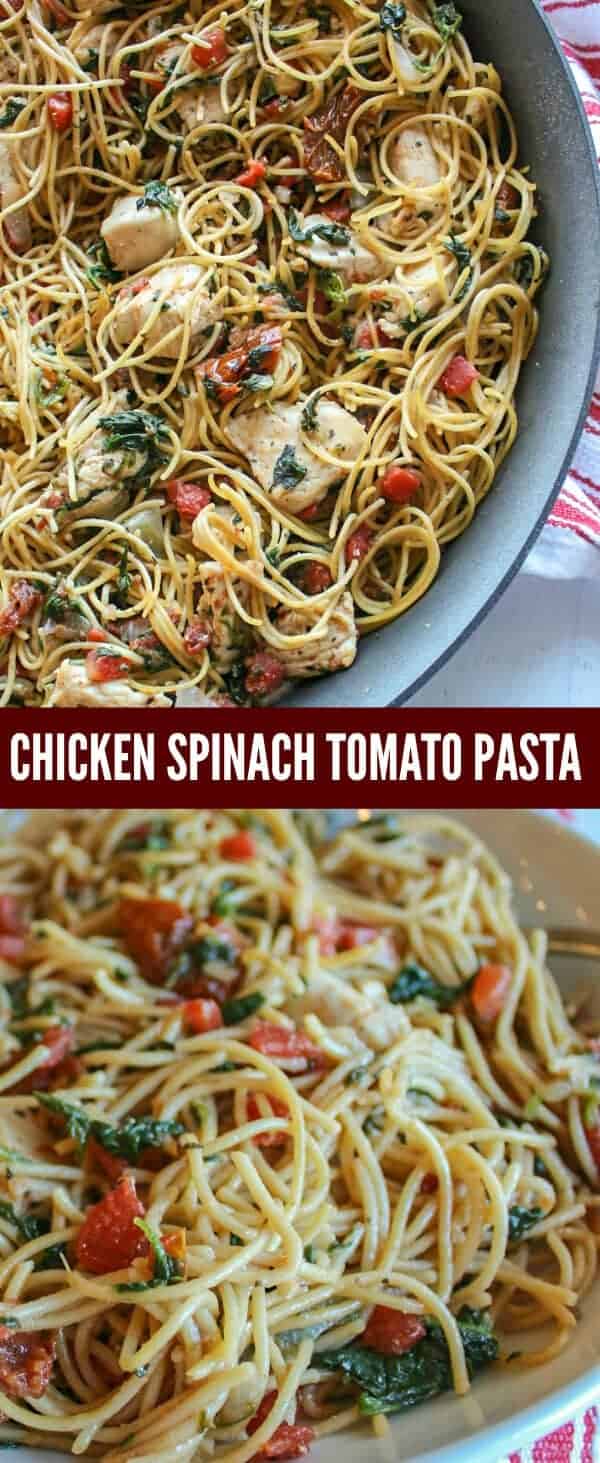 Chicken Spinach Tomato Pasta A Delicious Easy Pasta Recipe