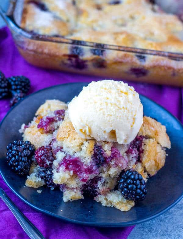 Easy Blackberry Cobbler {A Simple Fresh Berry Dessert}