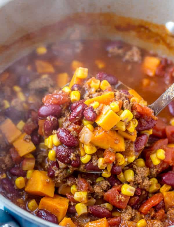 Sweet Potato Turkey Chili