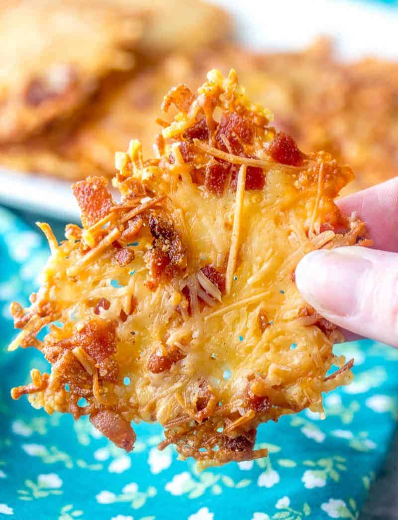 Bacon Parmesan Crisps {A Quick and Easy Low Carb Snack}