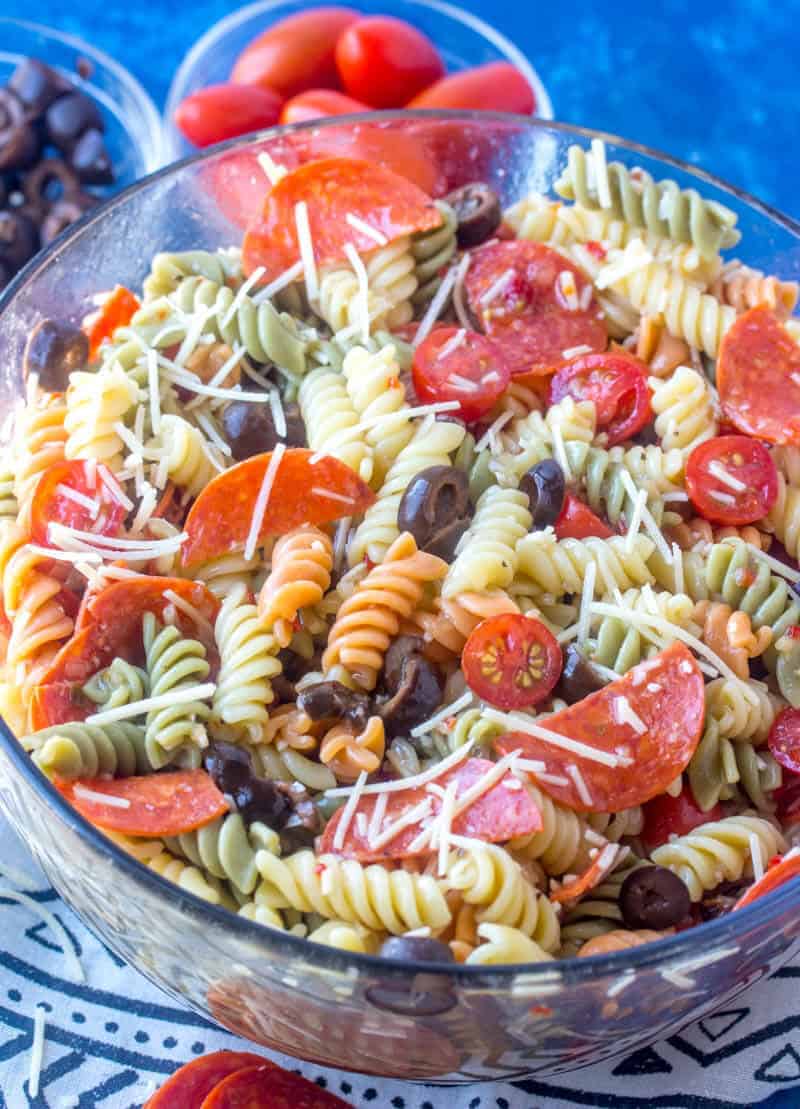 Rotini Pasta Salad W Italian Dressing Summer Squash