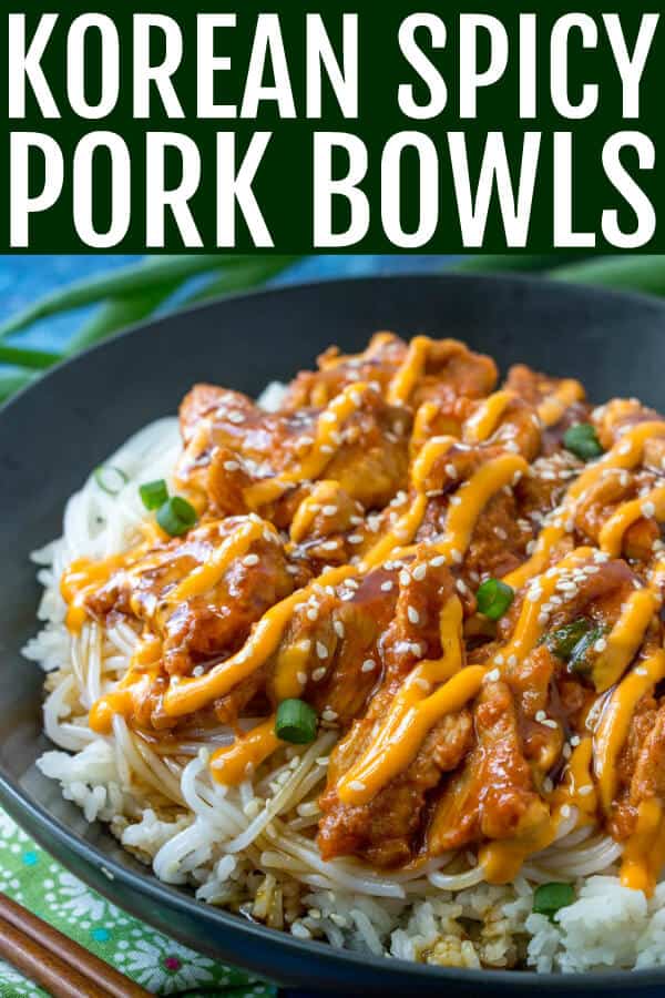 This Korean Spicy Pork Bulgogi Bowl recipe is a deliciously fun, tasty, spicy and sweet recipe that needs to be on your must make list this year! #spicy #korean #pork #bulgogi #ethnic #