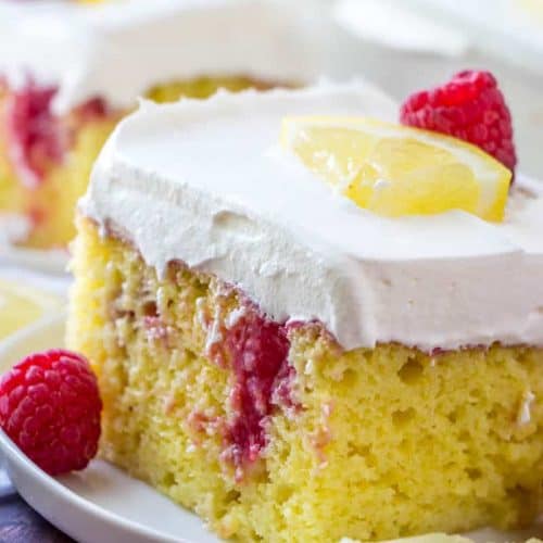 Lemon Raspberry Poke Cake {A Refreshing and Easy Cake Recipe}