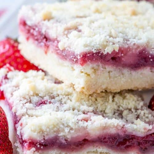 Strawberry Crumble Bars {A Tasty Summer Strawberry Recipe}