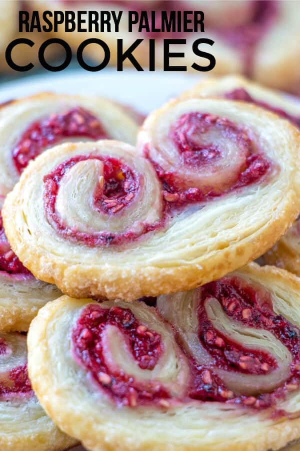 Raspberry Palmier Cookies