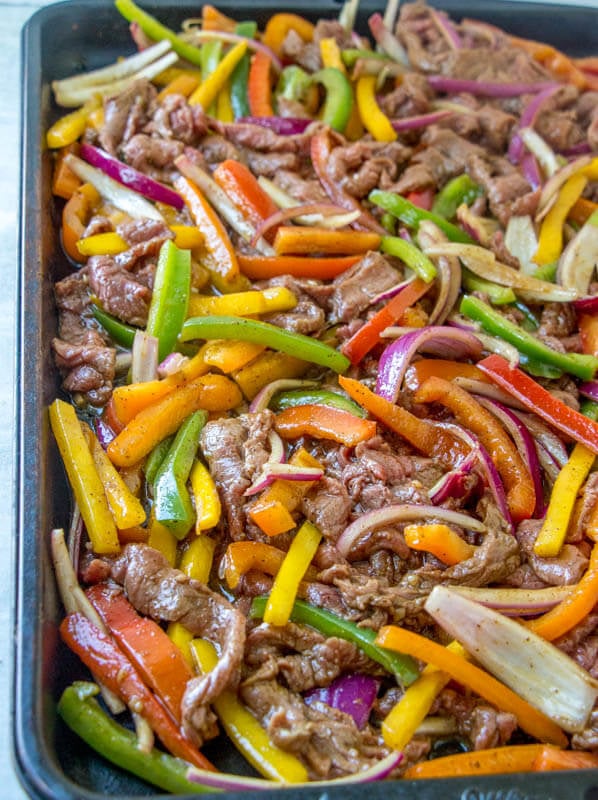 Sheet Pan Steak Fajitas - Tornadough Alli {A Flavorful Weeknight Meal}