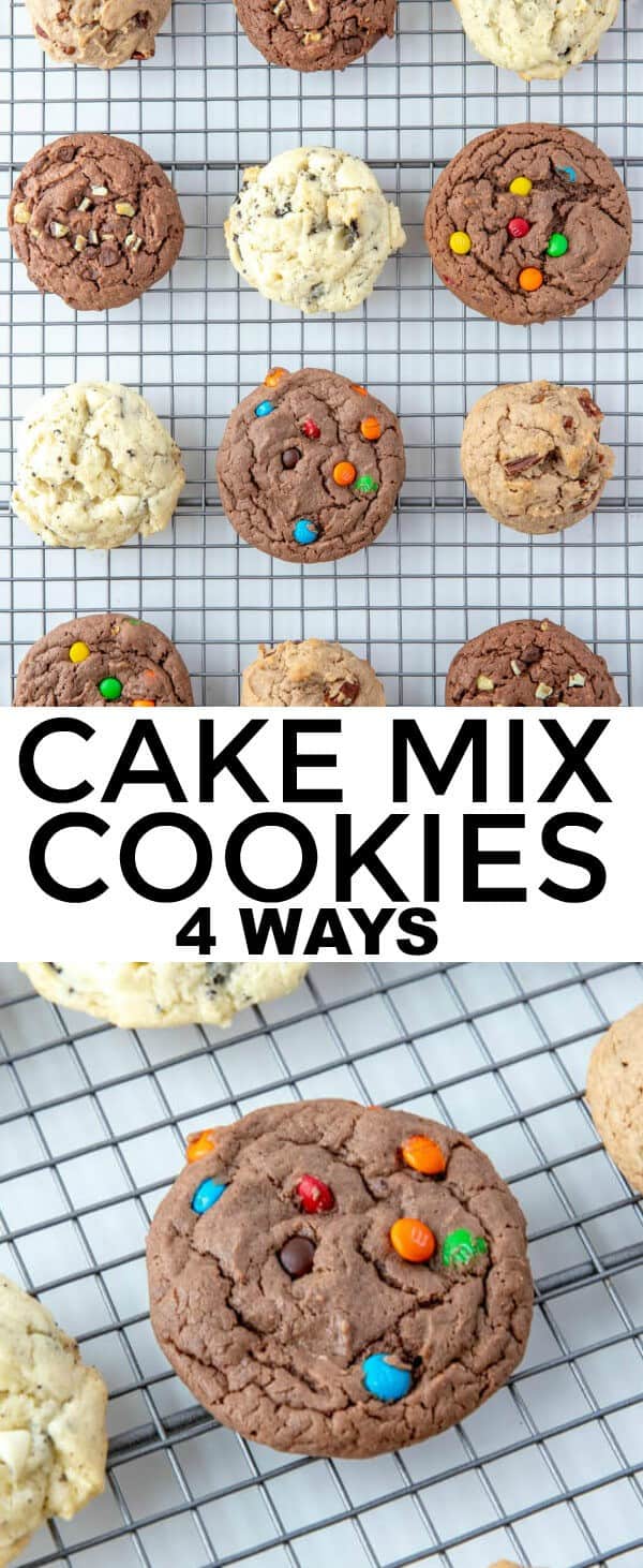 When you're craving cookies you cant help the feeling. These Cake Mix Cookies are fun, easy and you can make any flavor imaginable. #cookies #cakemix #holiday #chocolate #pecan #easyrecipe #baking #baker #recipe