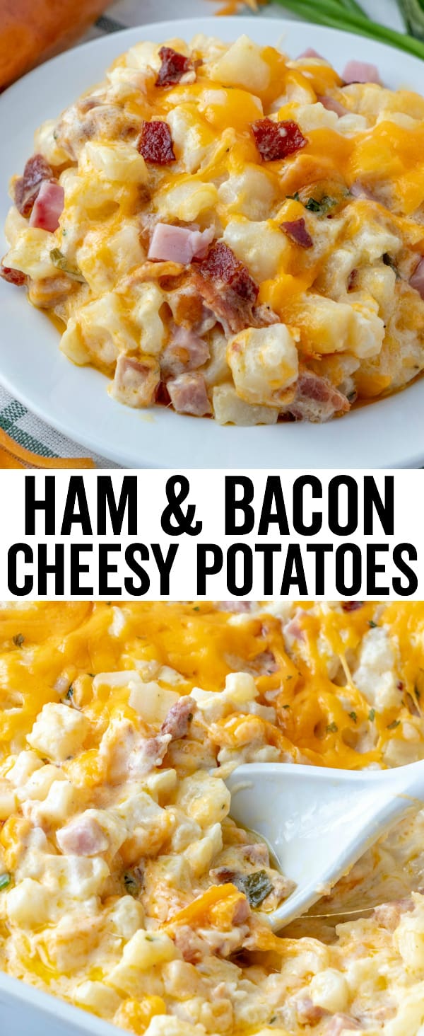 Ham & Bacon Cheesy Potatoes - Tornadough Alli