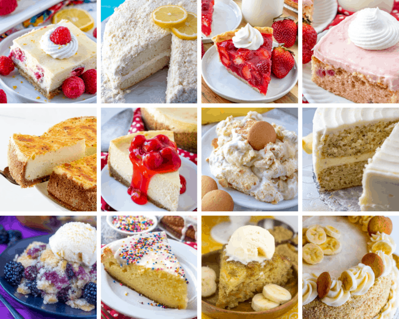 Collage of Easter Menu desserts