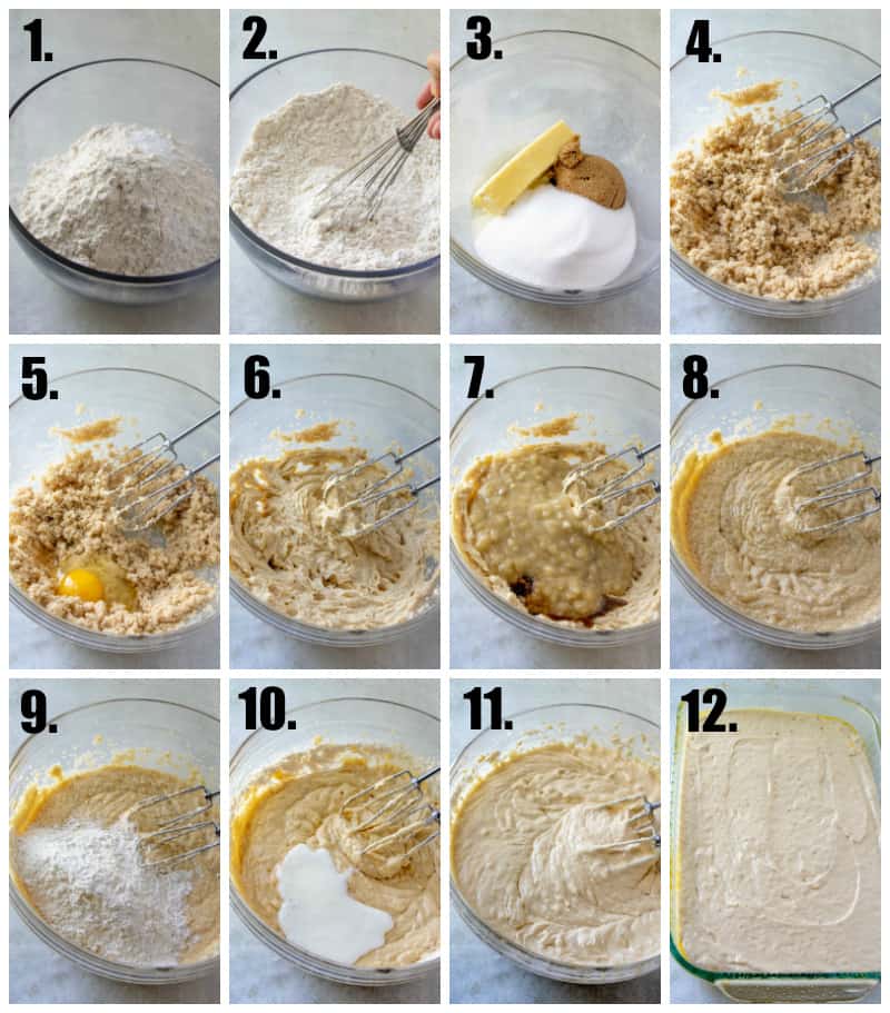 Step by step photos on how to make easy banana cake