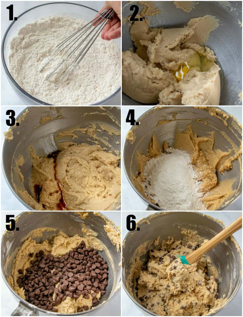 step by step photos on how to make chocolate chip cookies