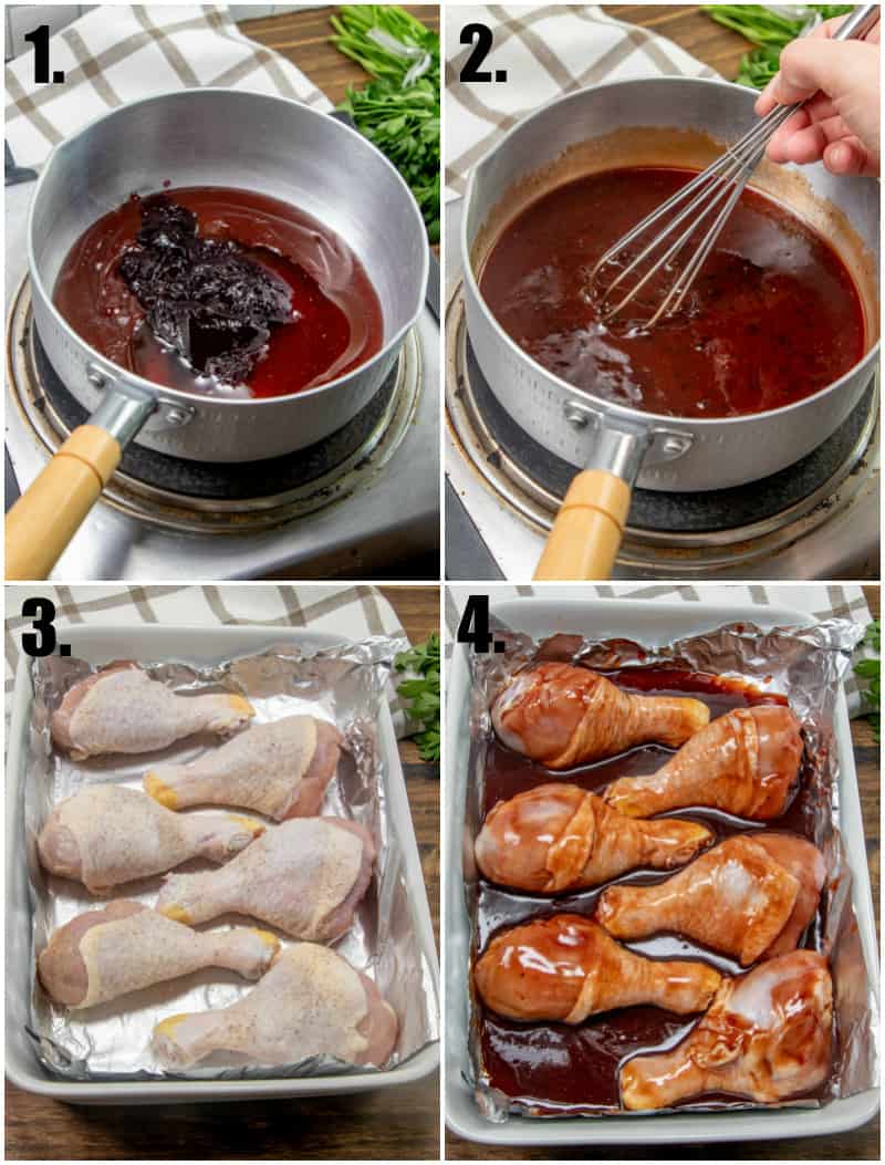 Step by step photos on how to make Baked Chicken Drumsticks