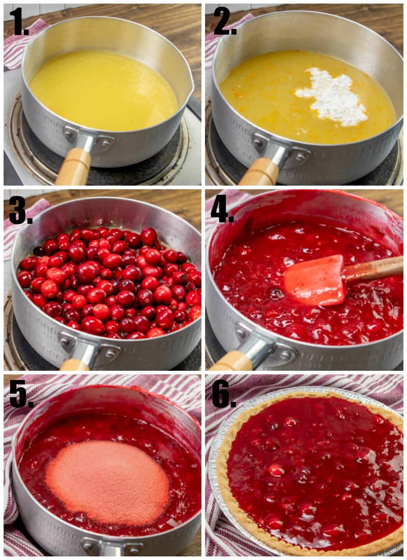 Step by step photos on how to make cranberry pie