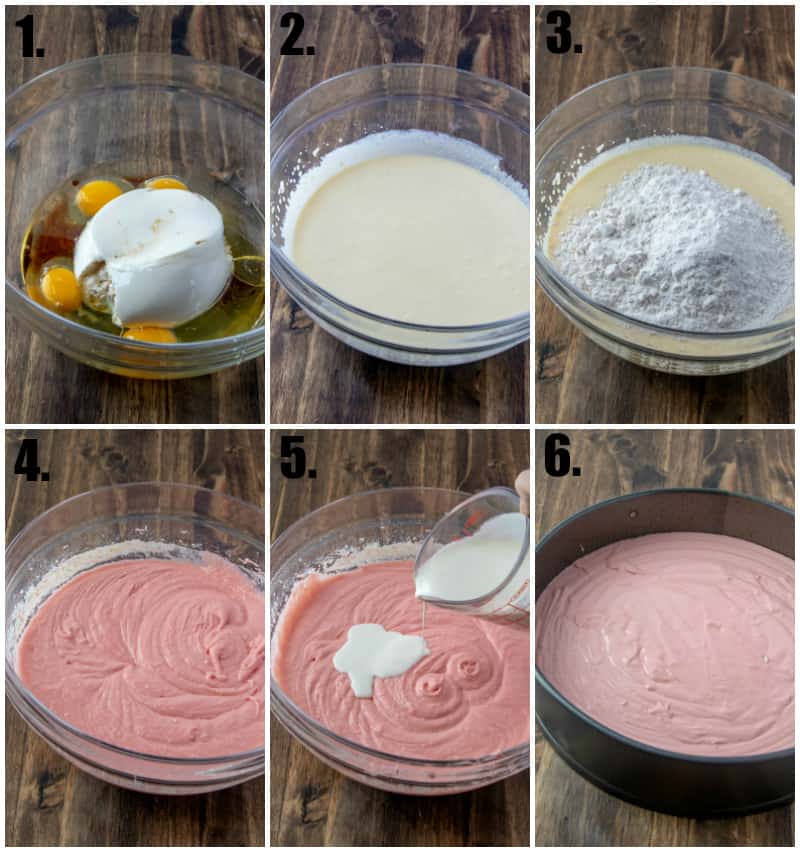 Step by step photos on how to make ricotta cake