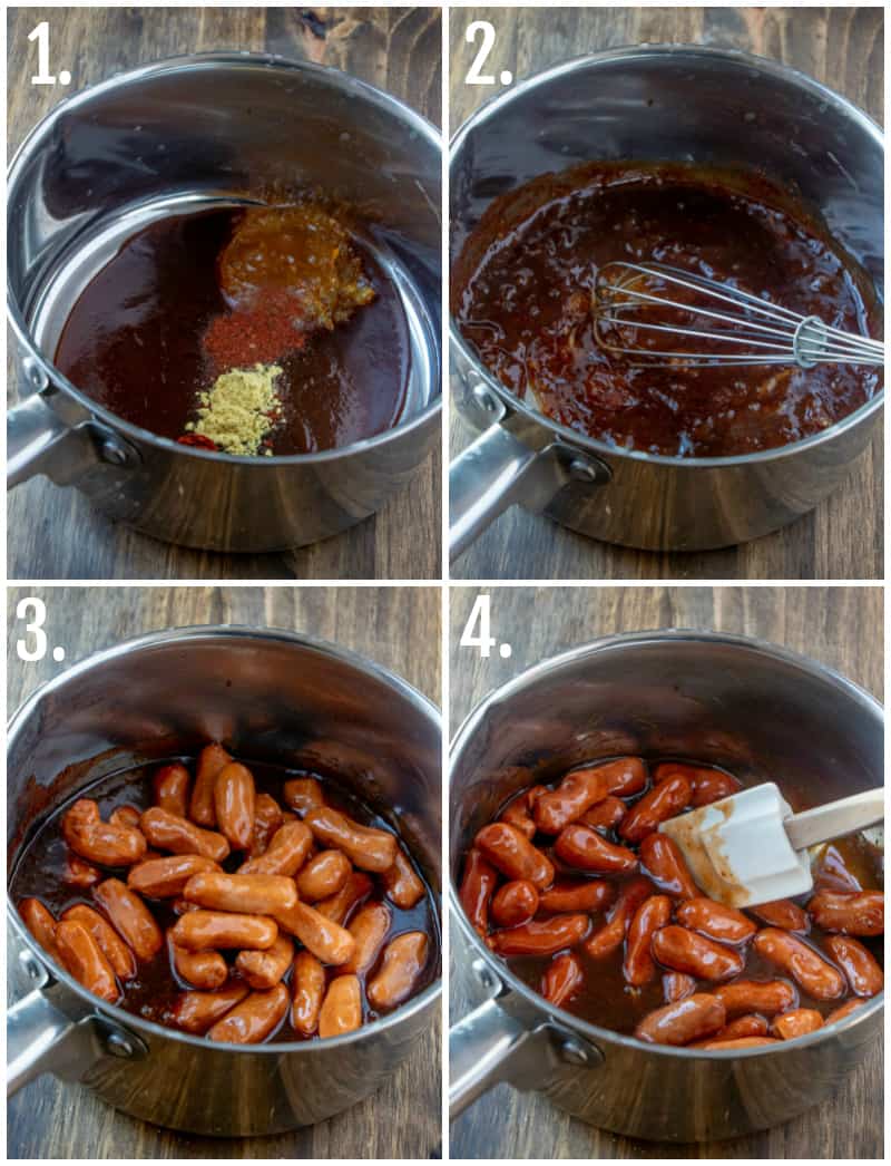 Step by step photos on how to make little smokies