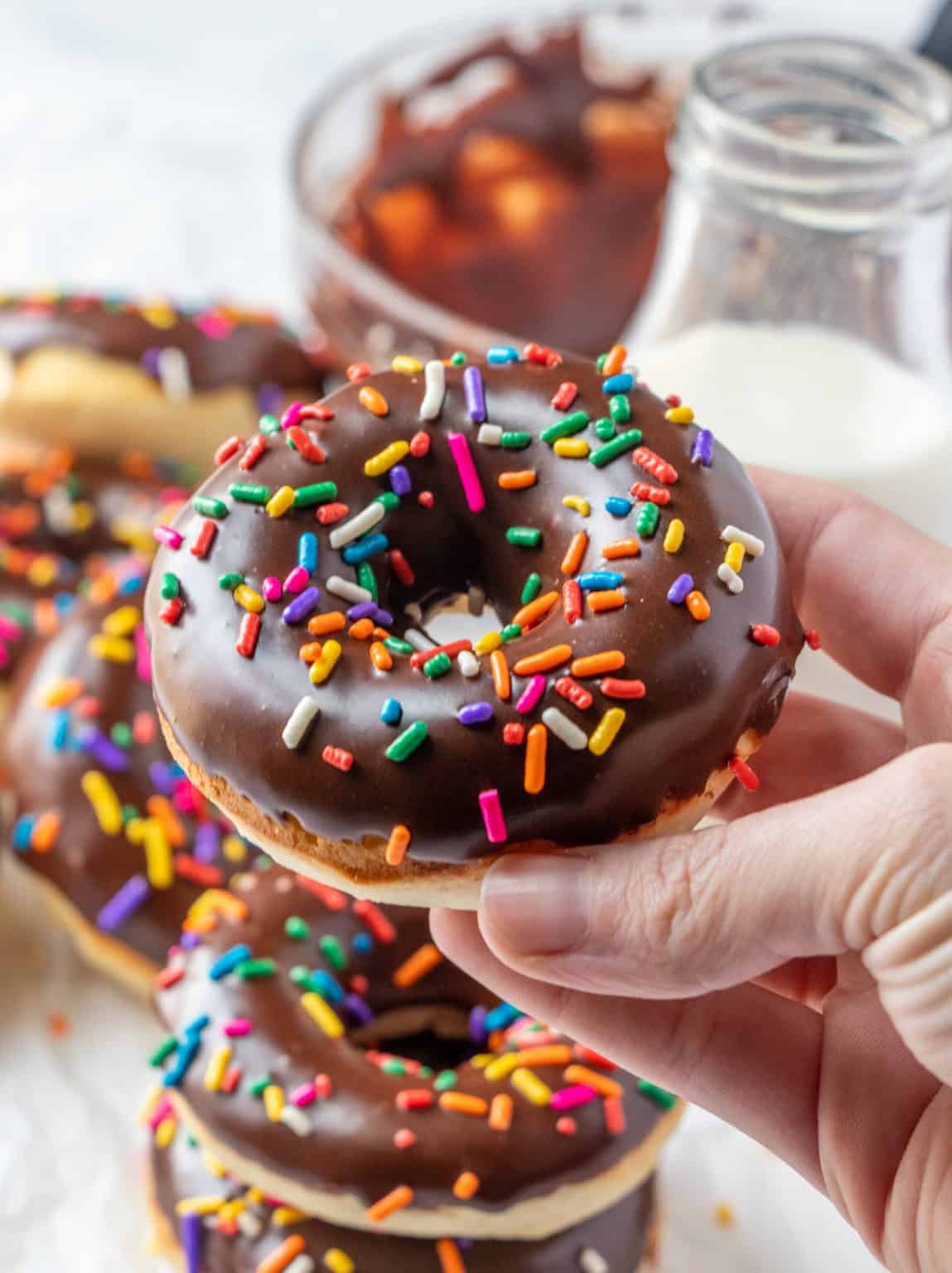 Chocolate Glazed Donuts - Tornadough Alli