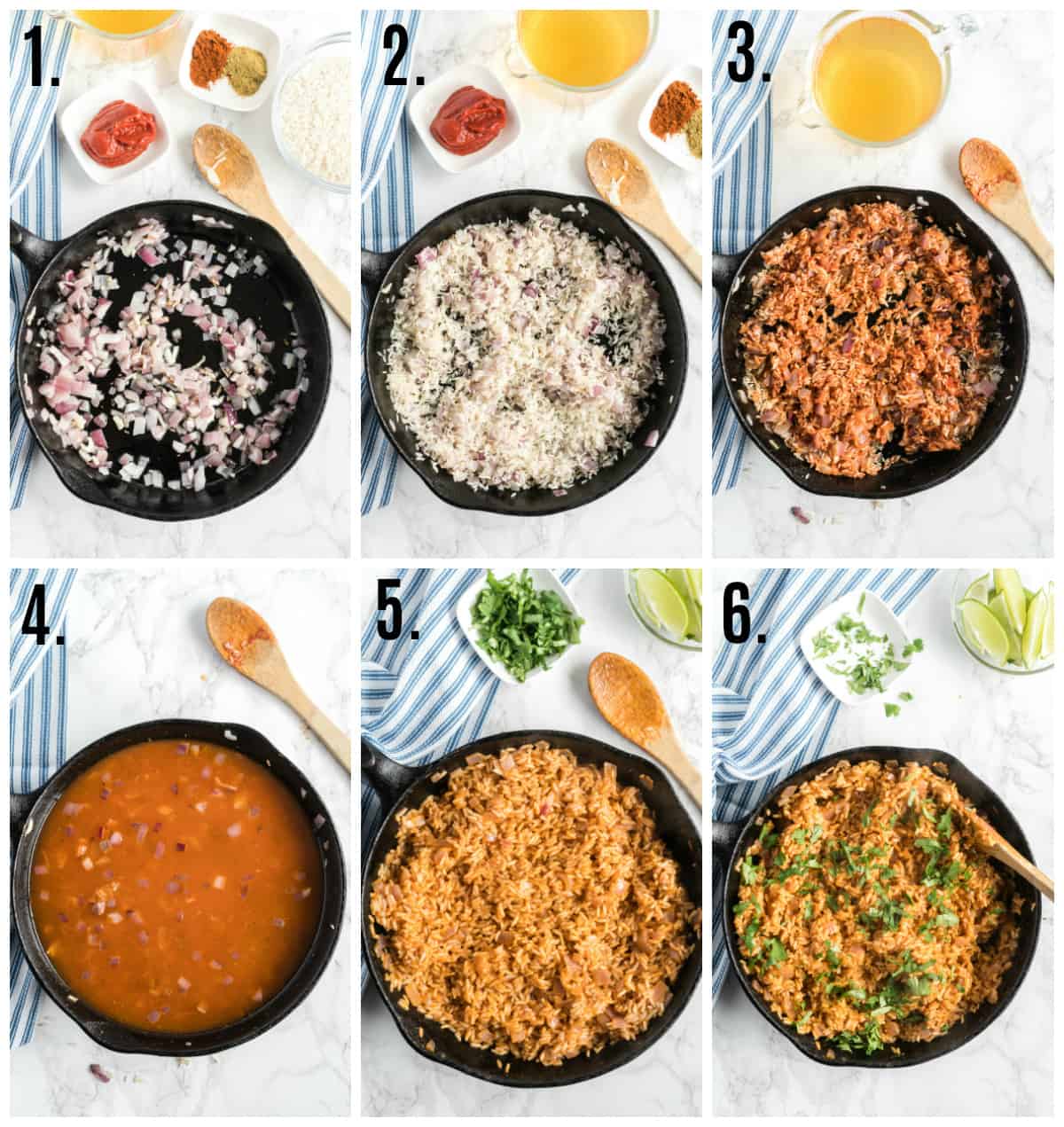 Step by step photos on how to make Easy Spanish Rice
