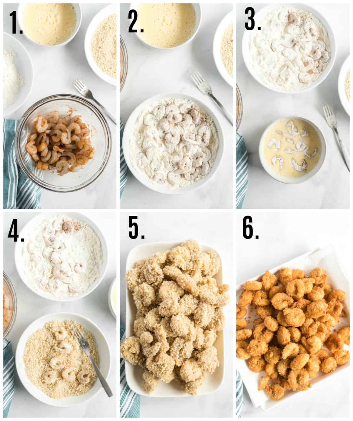 Step by step photos on how to make Fried Shrimp