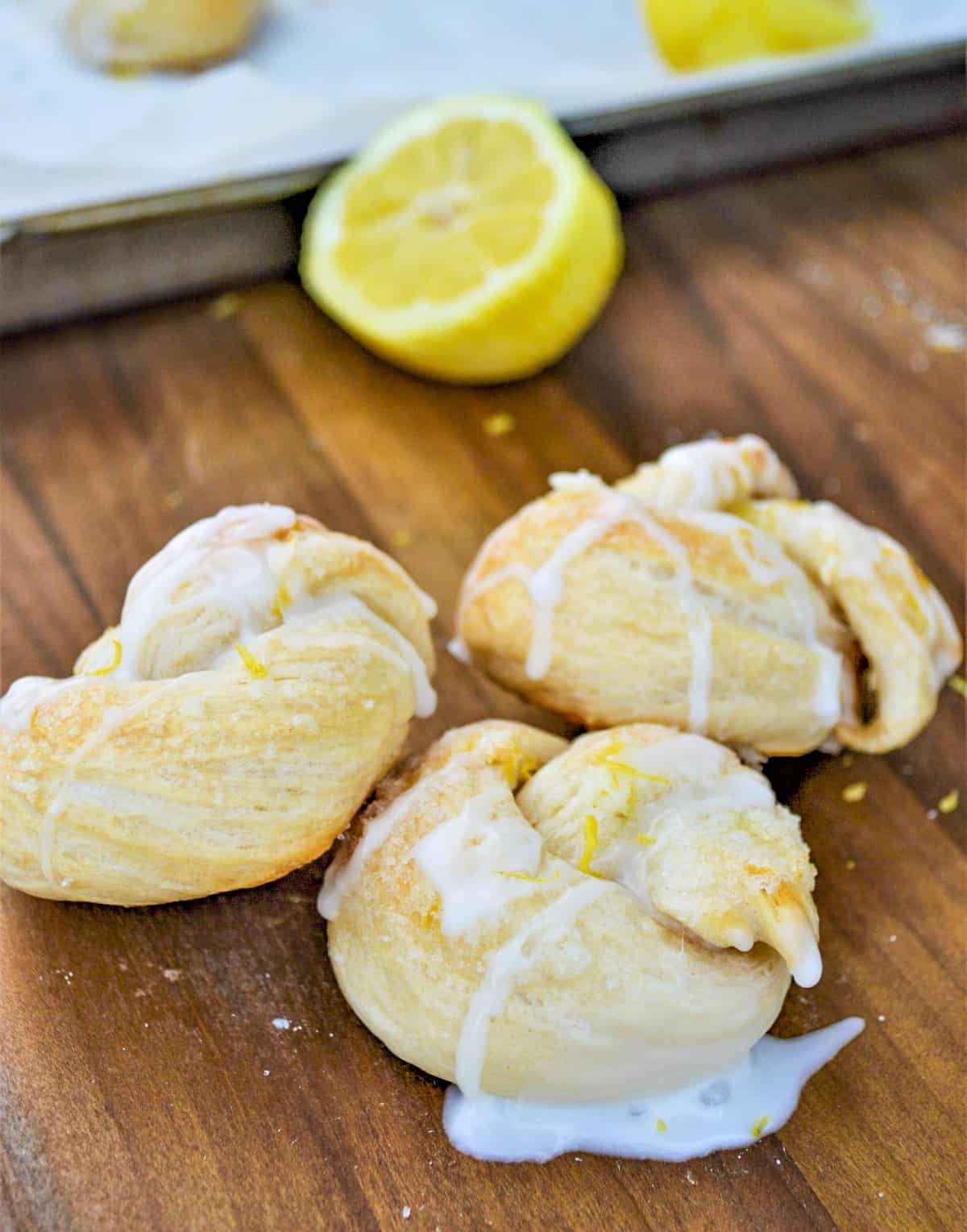Three Lemon Glazed Biscuit Knots