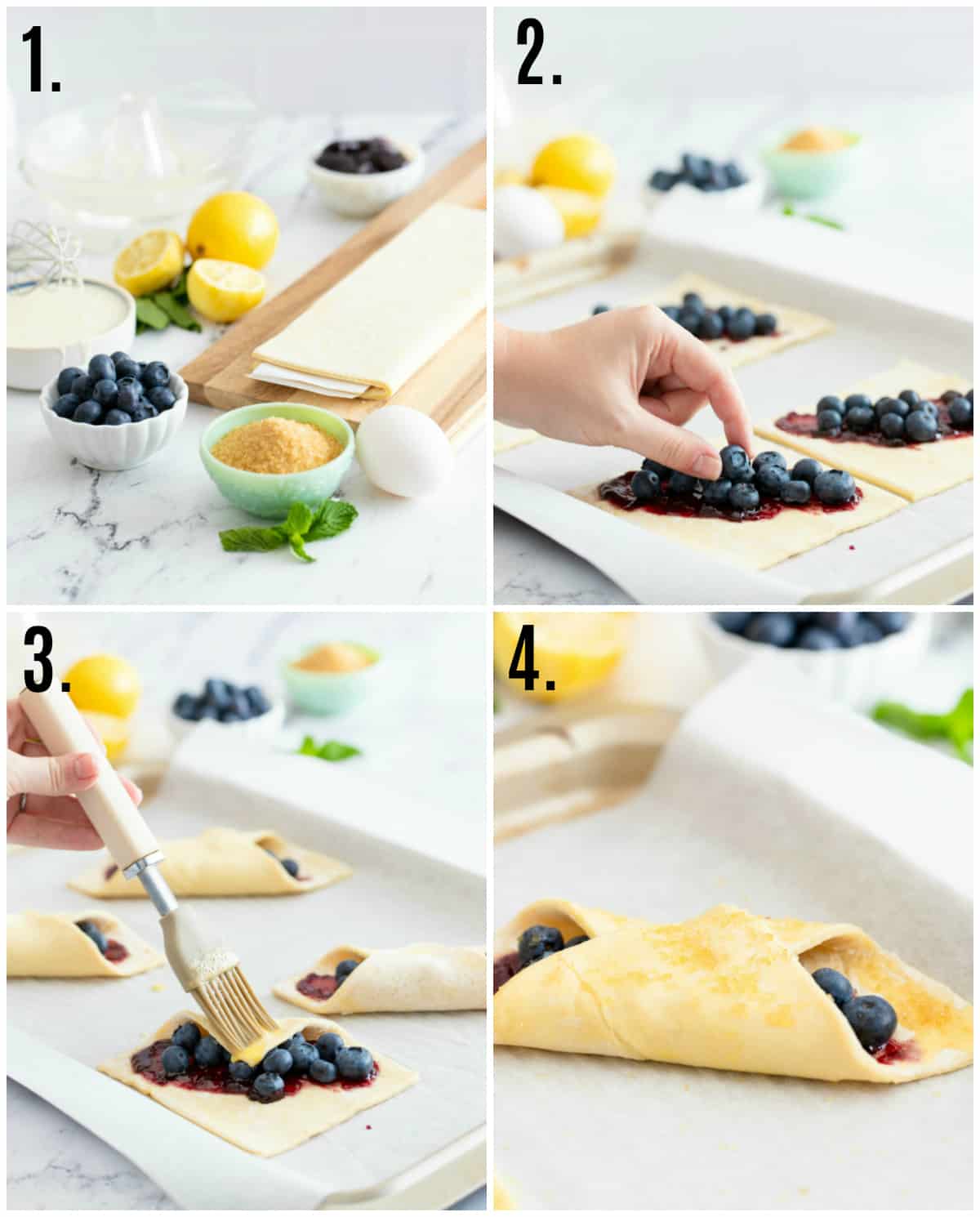 Step by step photos on how to make Danishes