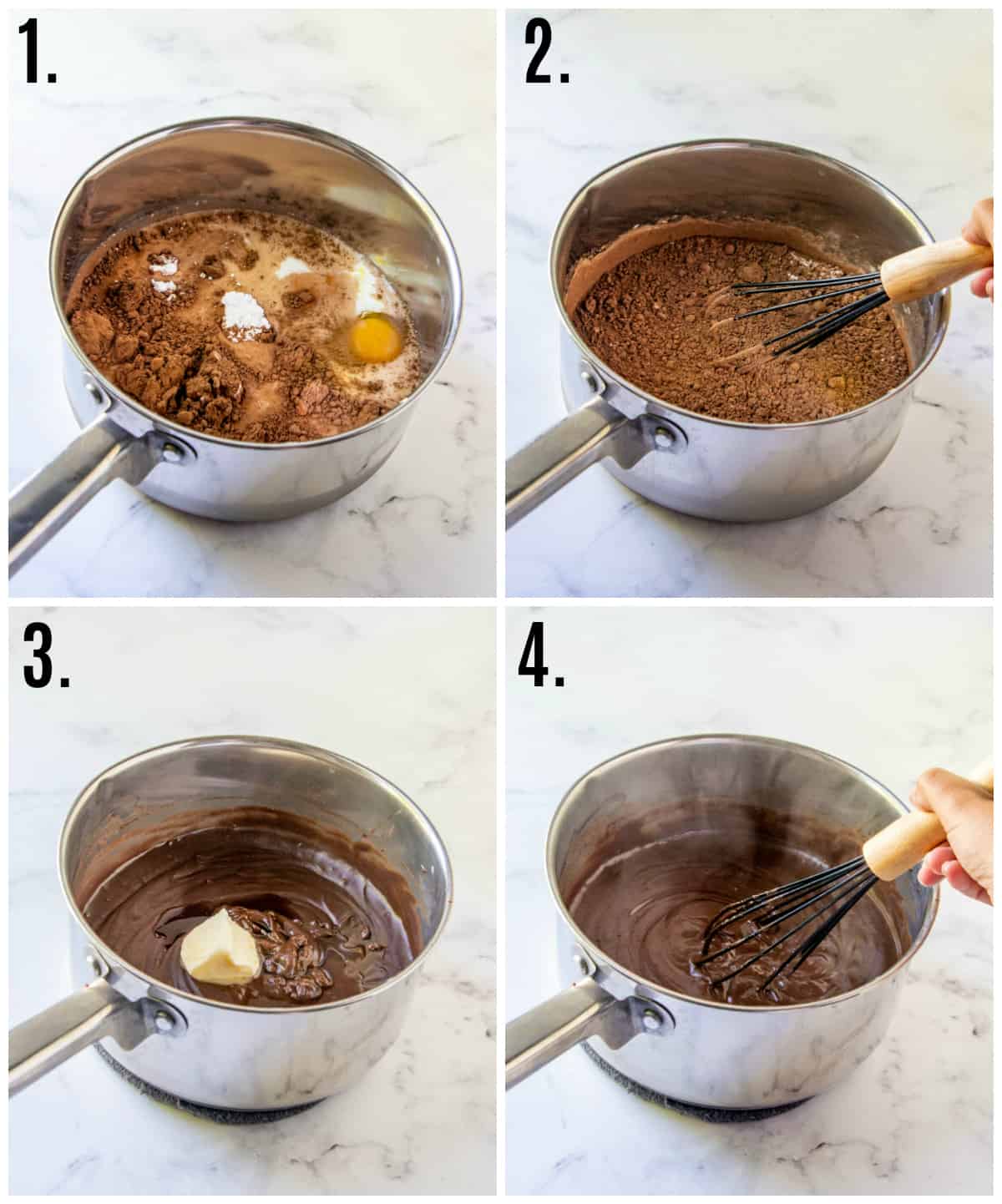 Step by step photos on how to make Homemade Chocolate Pudding
