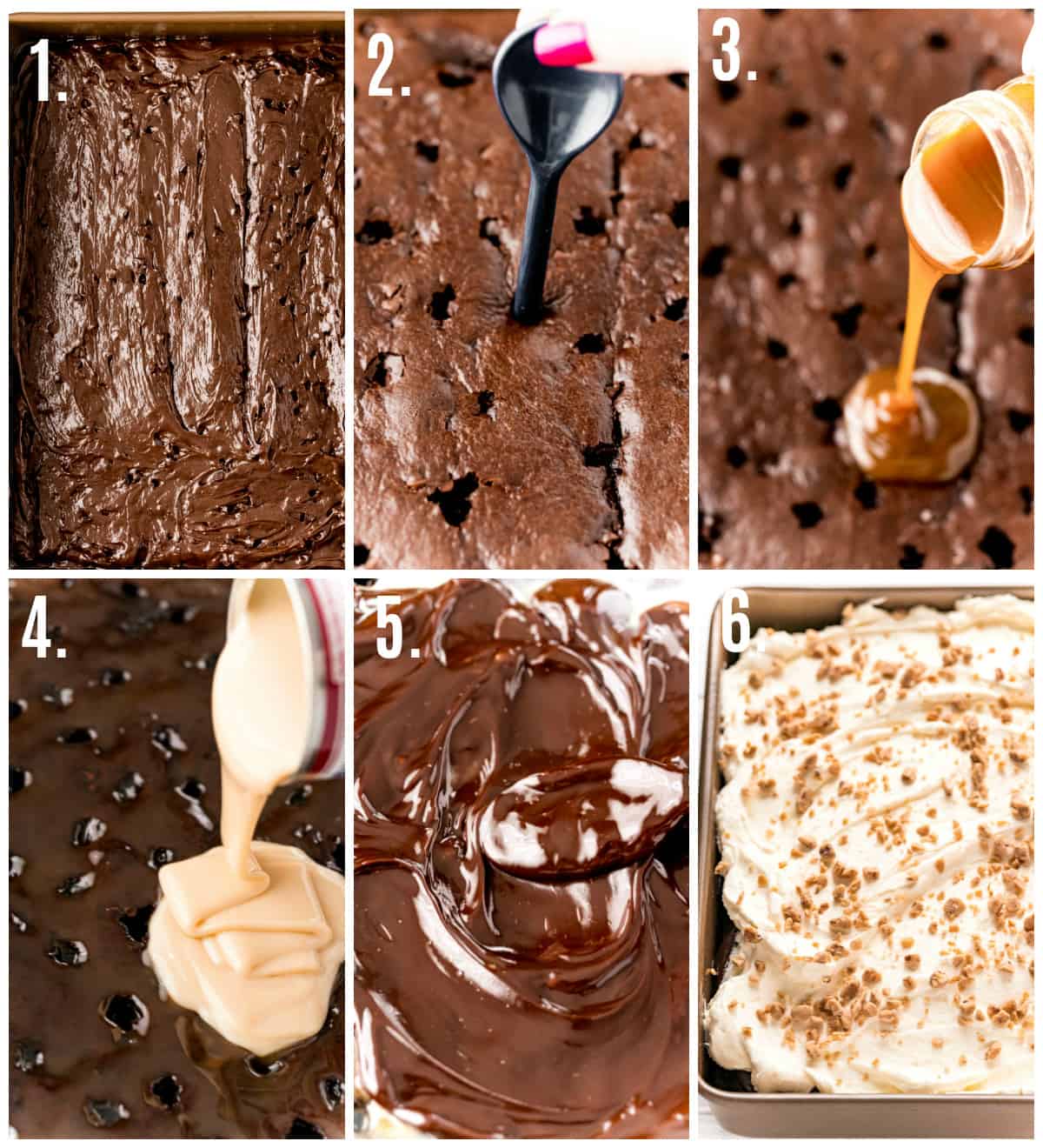 Step by step photos on how to make Better Than Sex Cake
