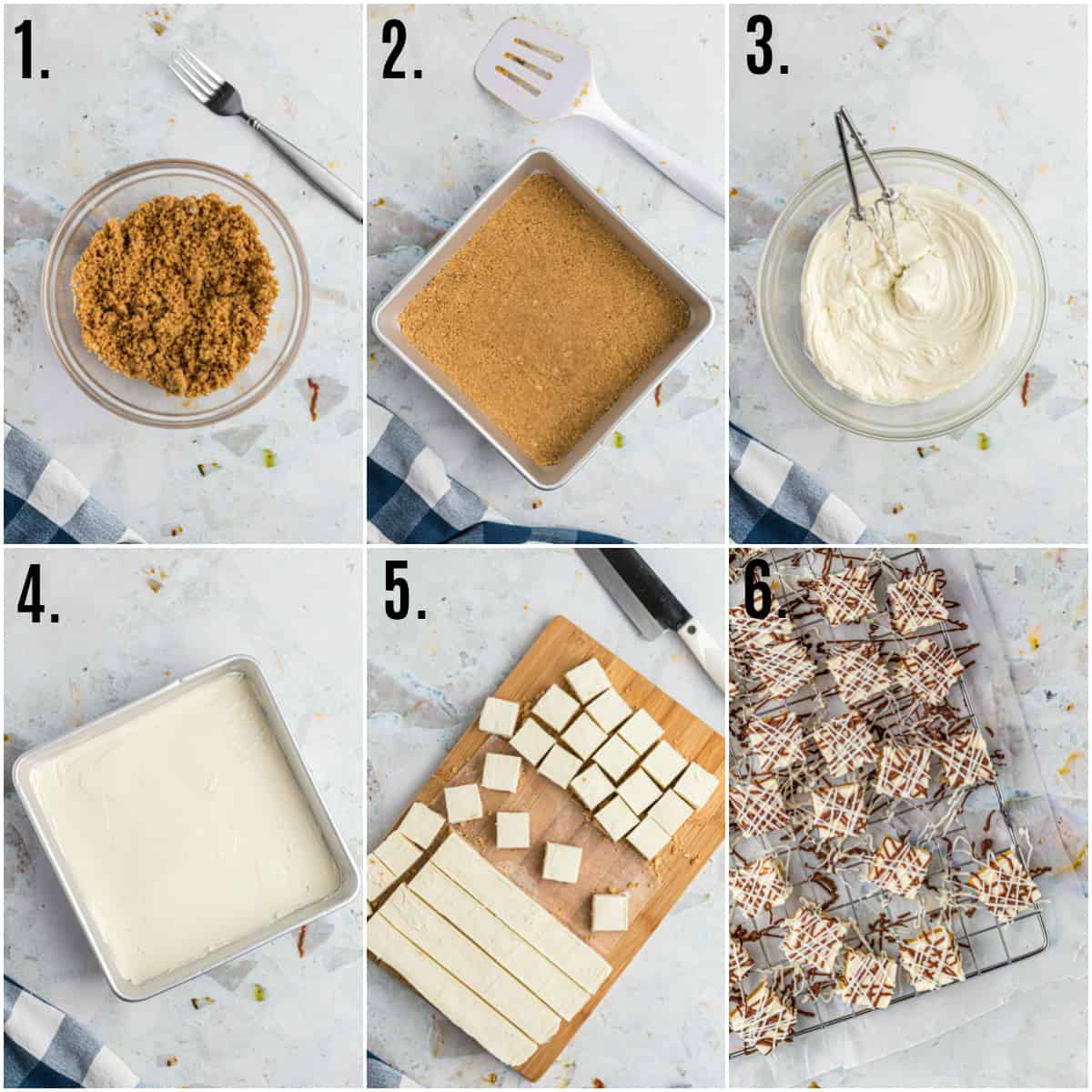 Step by step photos on how to make Cheesecake Bites
