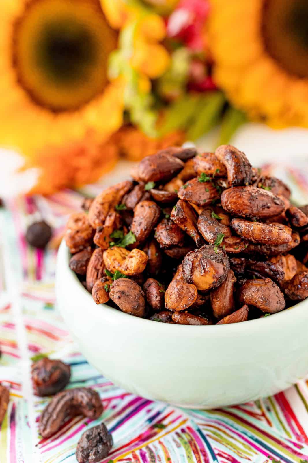 Close up of nuts in bowl