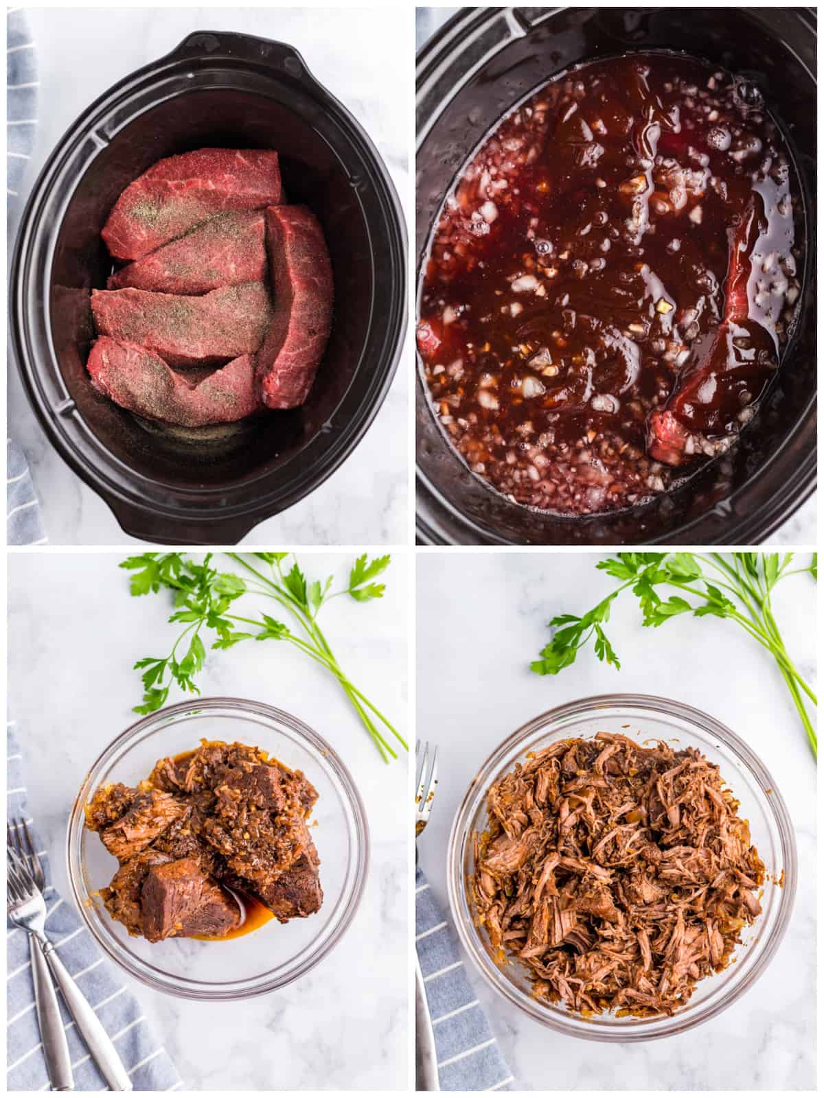 Step by step photos on how to make Slow Cooker Beef Short Ribs