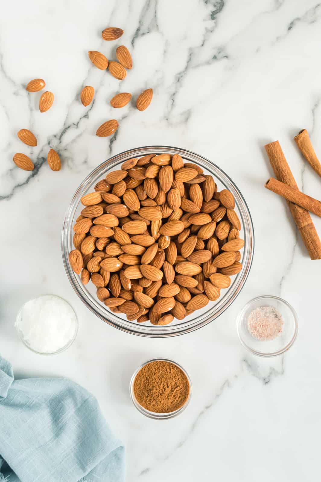 Ingredients needed to make Cinnamon Almond Butter