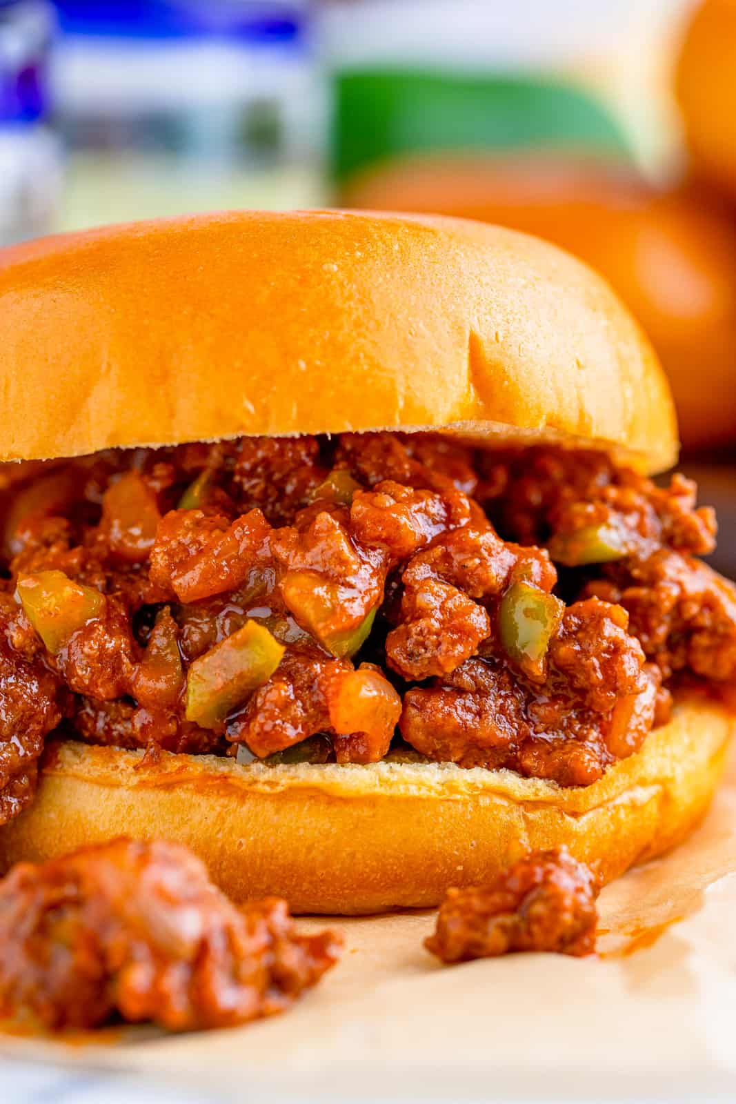 Close up of a Homemade Sloppy Joe