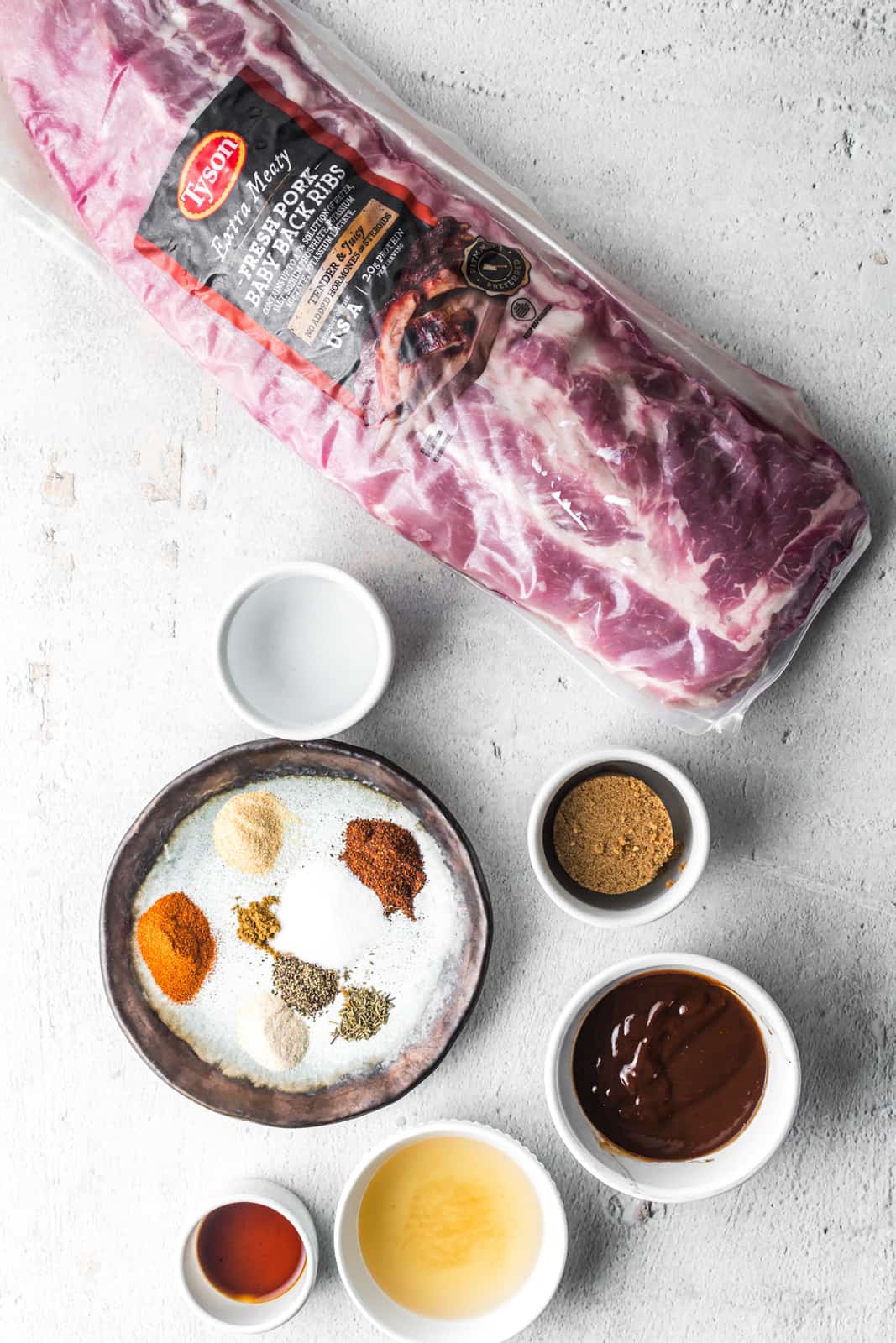 Ingredients needed to make Instant Pot BBQ Ribs