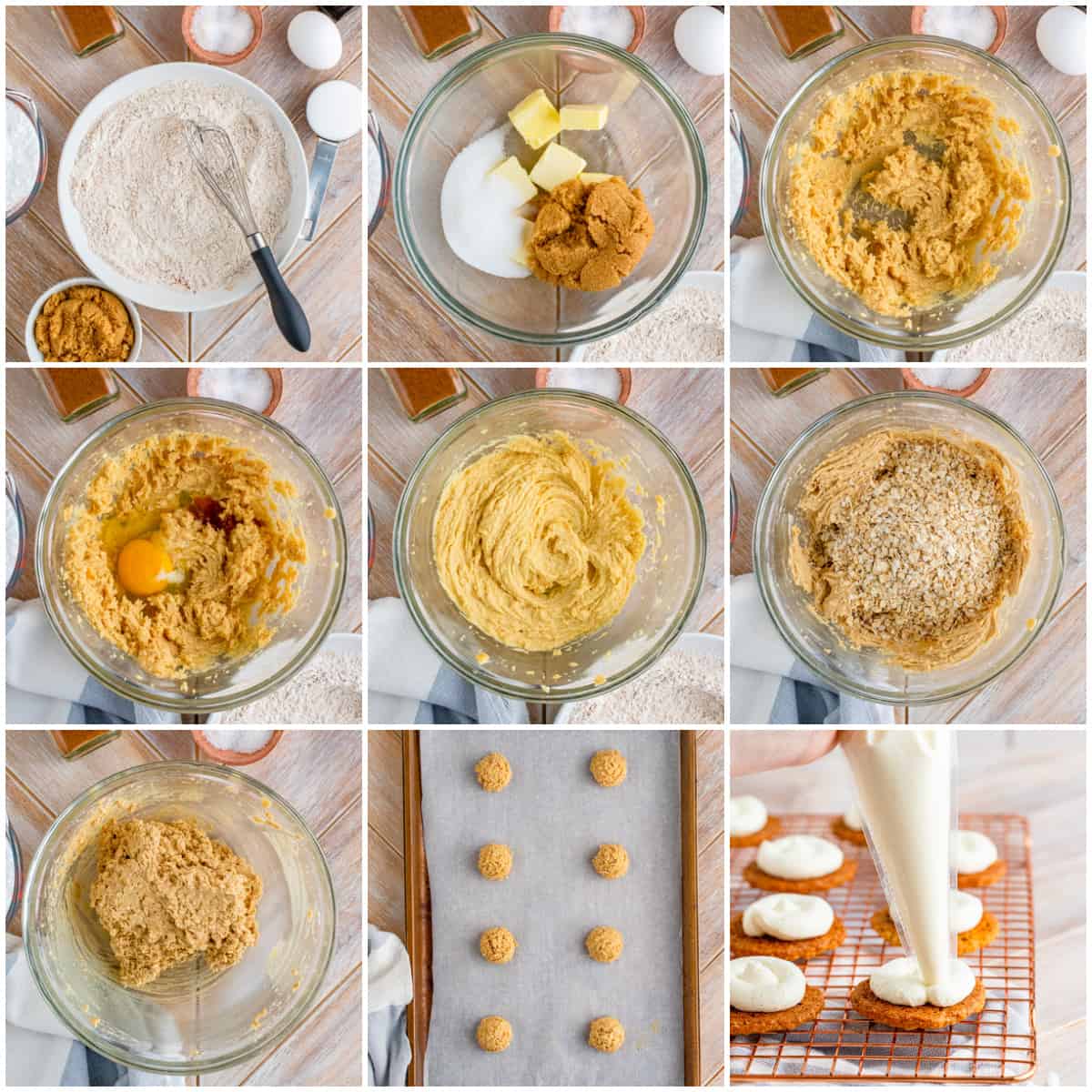 Step by step photos on how to make Oatmeal Cream Pies