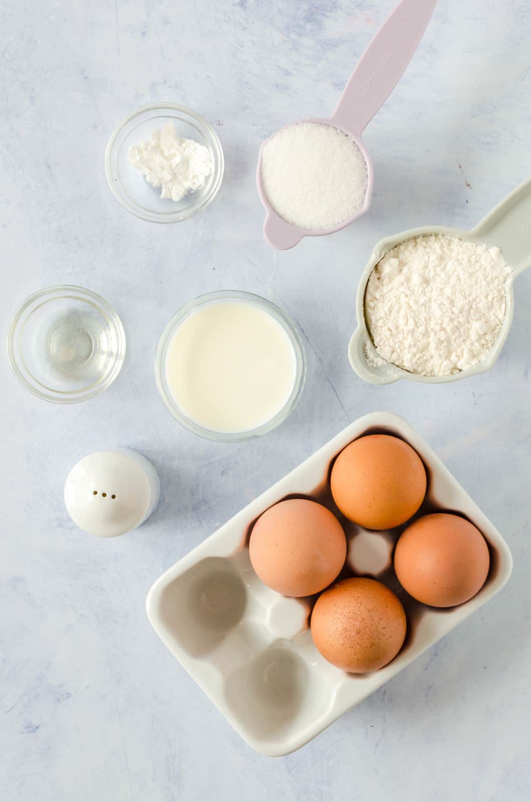 Ingredients needed to make Soufflé Pancakes