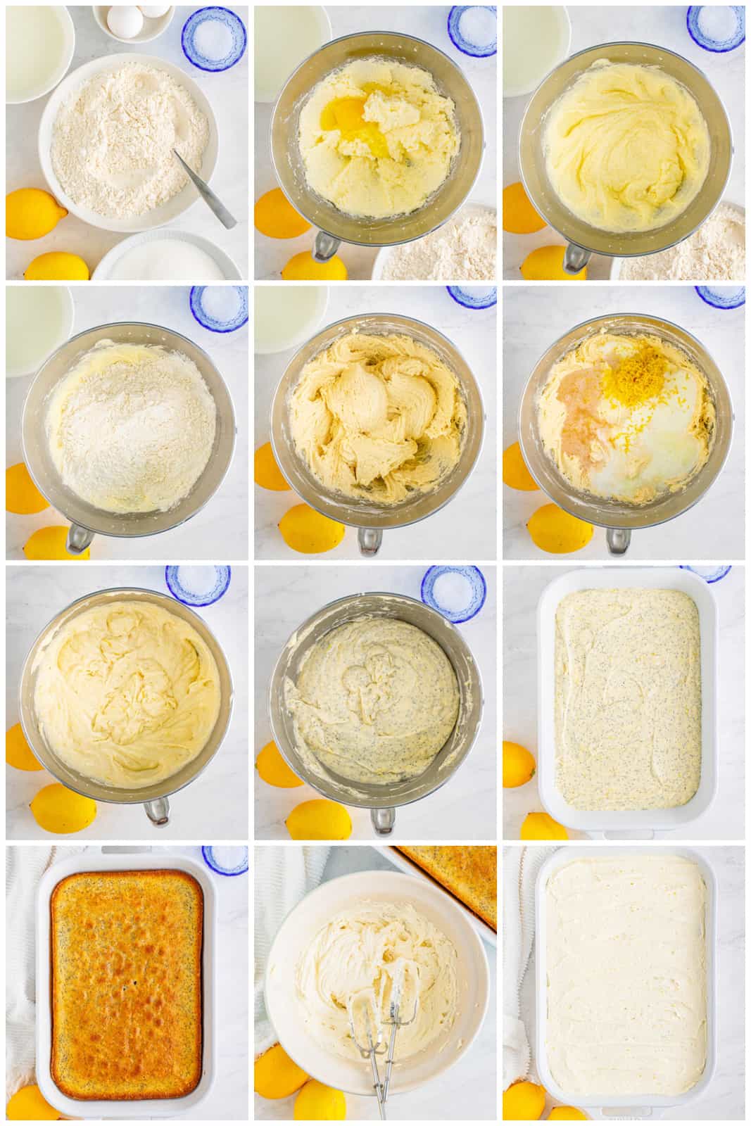 Step by step photos on how to make a Lemon Poppy Seed Cake