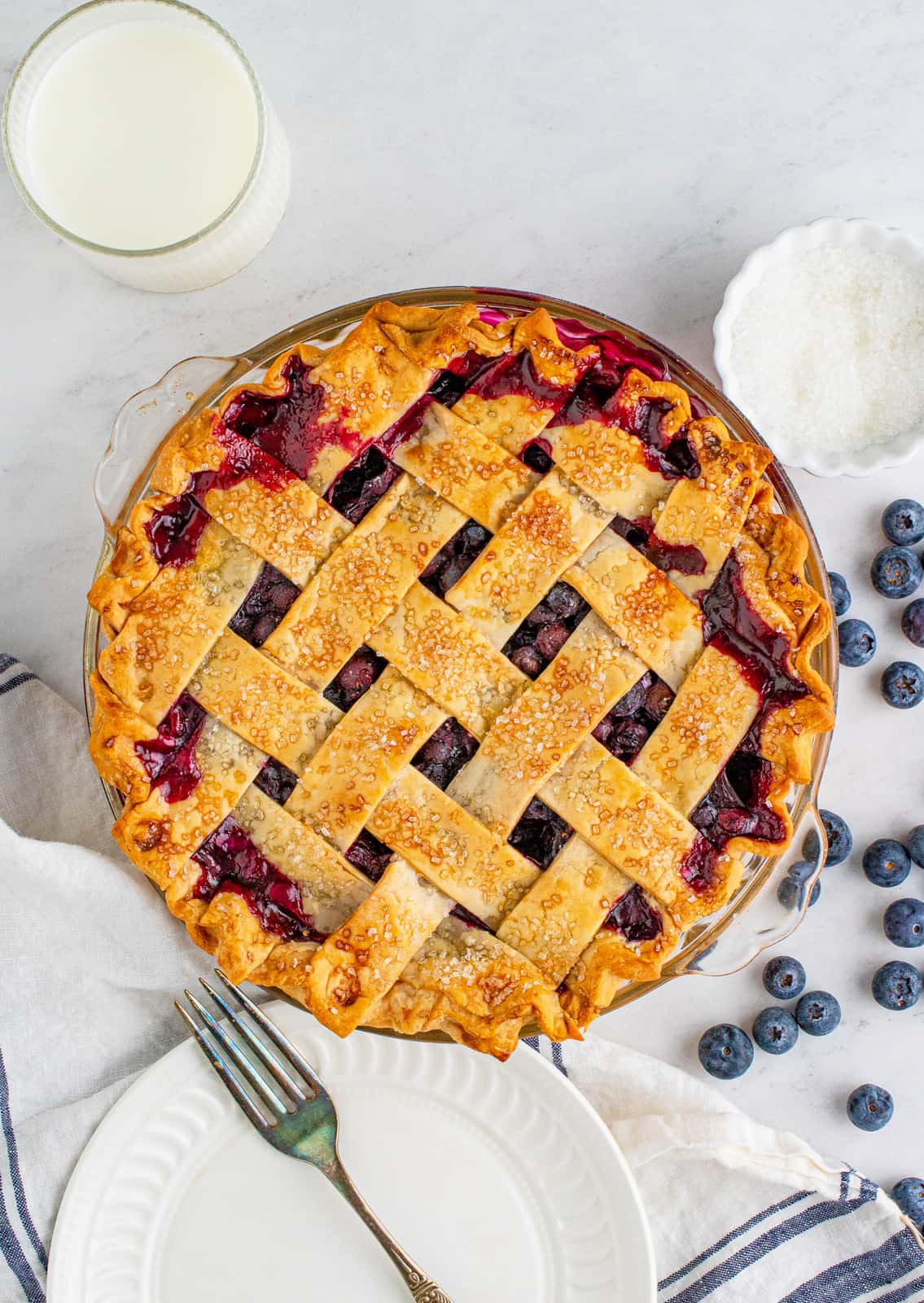 Finished Blueberry Pie Recipe