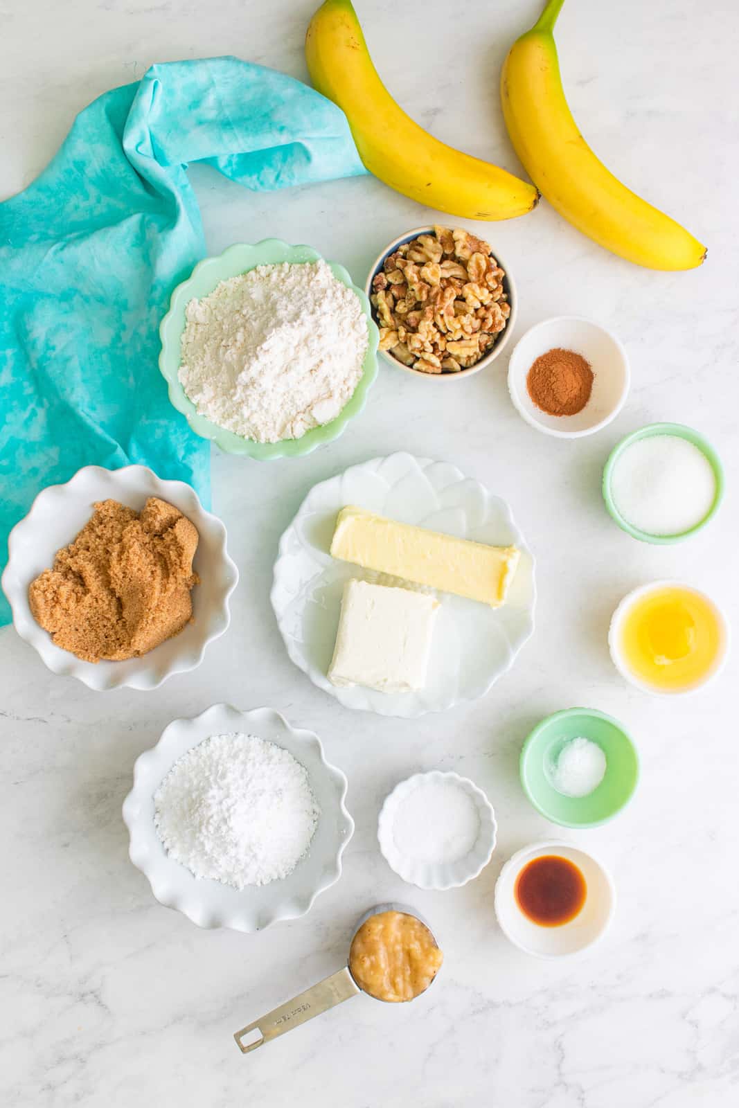 Ingredients needed to make Banana Cookies