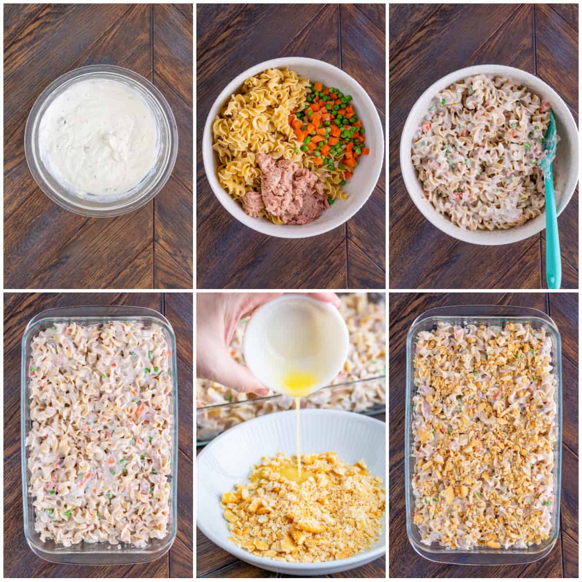 Step by step photos on how to make a Tuna Noodle Casserole Recipe.