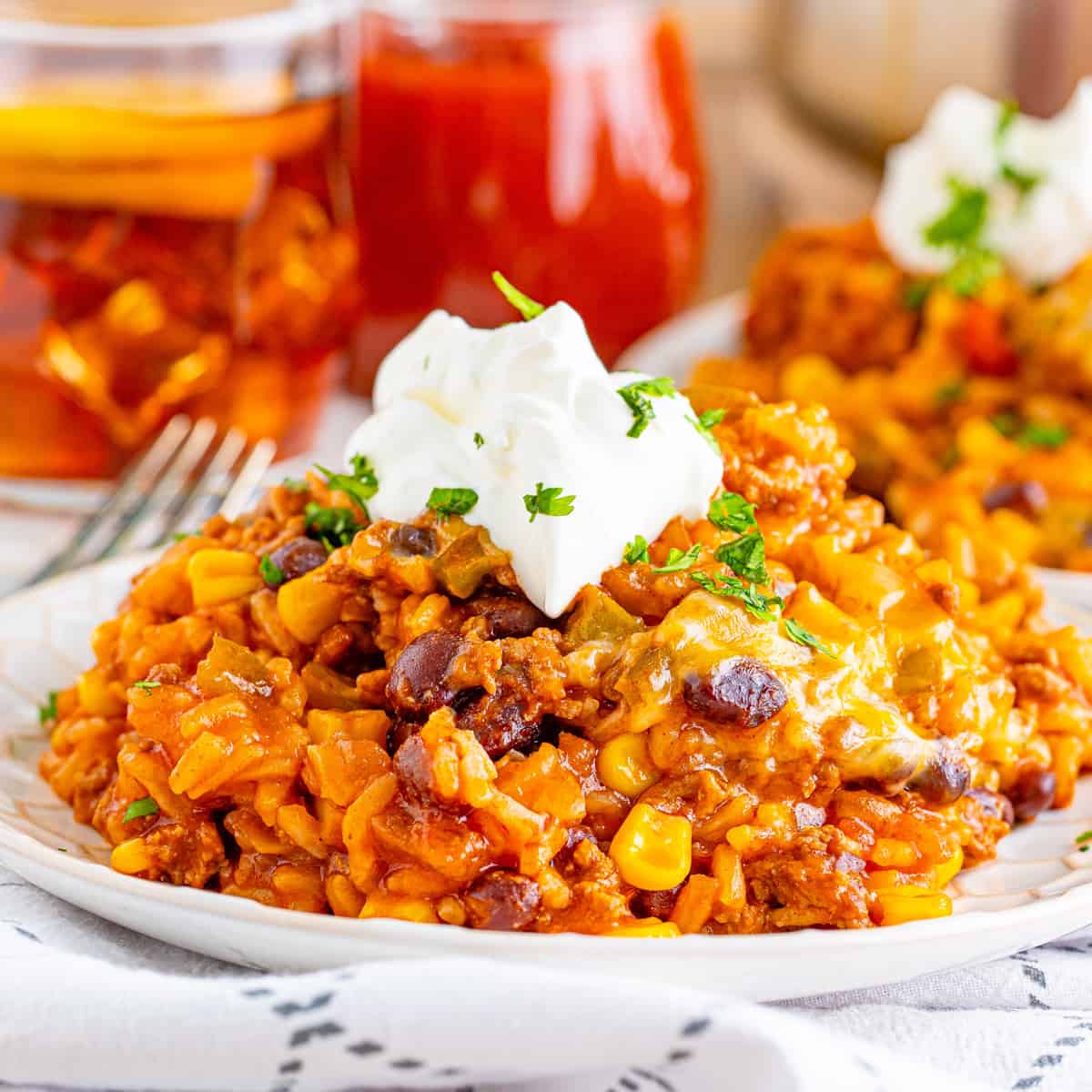 Casserole de riz mexicaine