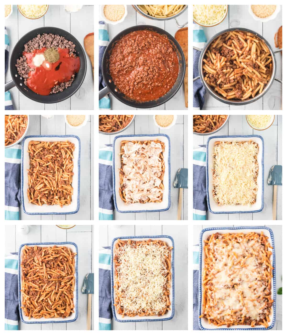 Step by step photos on how to make a Baked Ziti Recipe.