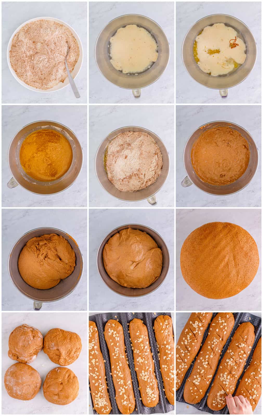 Step by step photos on how to make a Brown Bread Recipe.