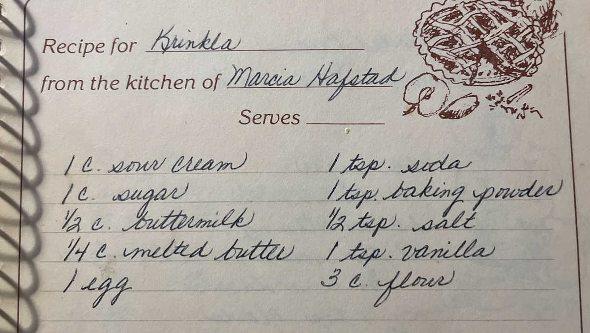 Kringla written recipe.